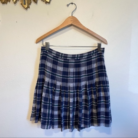 Joie Silk Plaid Pleated Mini Skirt - Picture 2 of 11